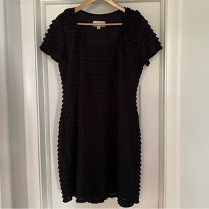 Ronni Nicole Black Textured Midi Dress